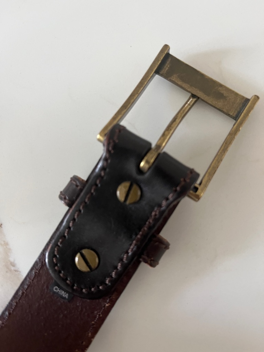 5.11 Tactical Series Classic Dark Brown Leather Belt with Brass Buckle - 40/42 - Picture 4 of 8